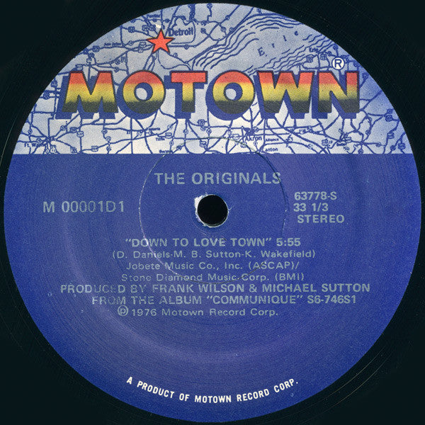 The Originals / Jermaine Jackson : Down To Love Town / Let's Be Young Tonight (12", Single)