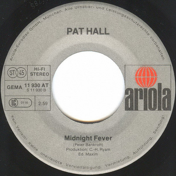 Pat Hall* : La La Jump (7", Single)