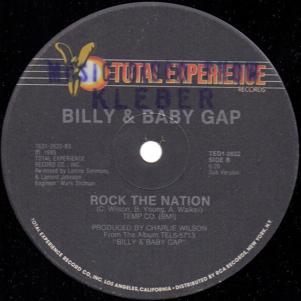 Billy & Baby Gap* : Rock The Nation (12")
