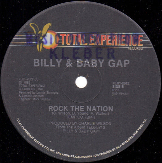 Billy & Baby Gap* : Rock The Nation (12")