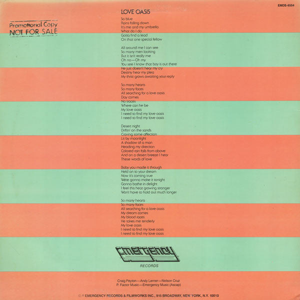 Patris : Love Oasis (12", Promo)