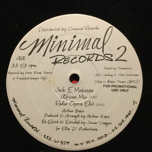 Jack E Makossa : The Opera House (12", Promo)