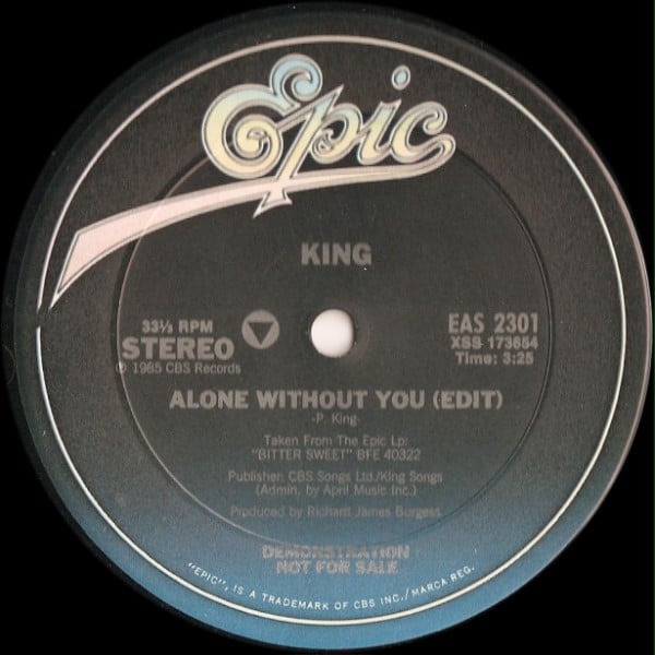 King : Alone Without You (12", Promo)