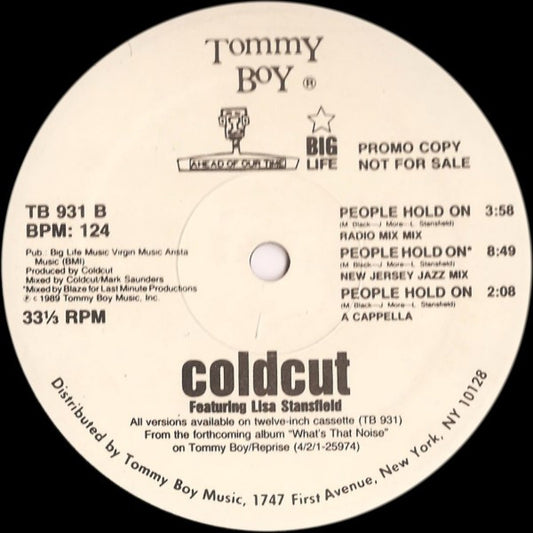 Coldcut Featuring Lisa Stansfield : People Hold On (12", Promo)