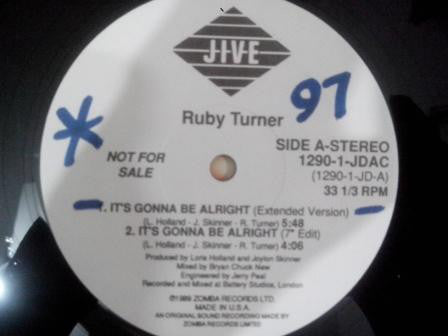 Ruby Turner : It's Gonna Be Alright (12", Promo)