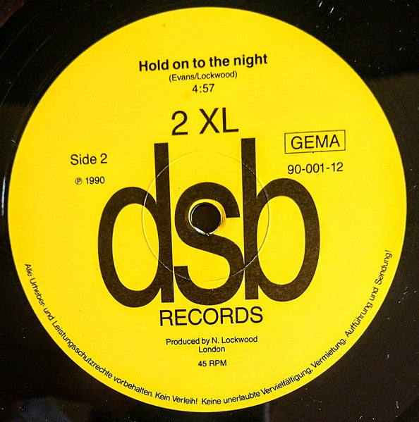 2 XL : Disciples Of The Beat / Hold On To The Nite (12")