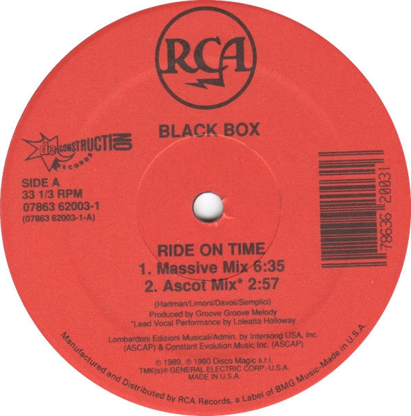 Black Box : Ride On Time (12")