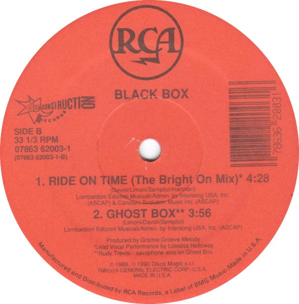 Black Box : Ride On Time (12")