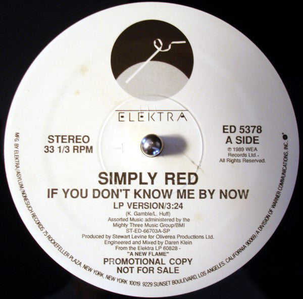 Simply Red : If You Don't Know Me By Now (12", Single, Promo)