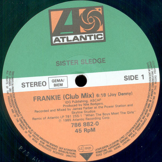 Sister Sledge : Frankie (12", Single)