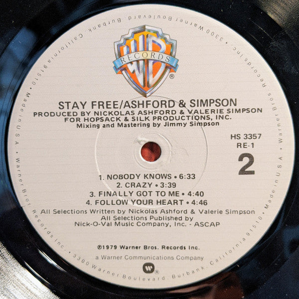 Ashford & Simpson : Stay Free (LP, Album, Los)