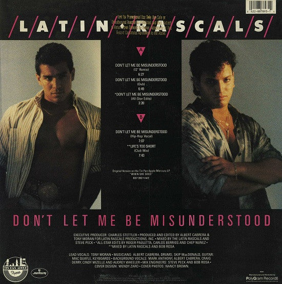 The Latin Rascals : Don't Let Me Be Misunderstood (12", Promo)