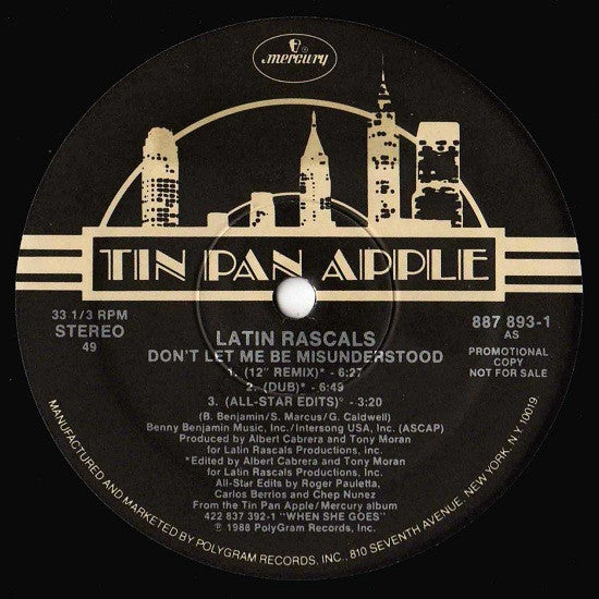 The Latin Rascals : Don't Let Me Be Misunderstood (12", Promo)