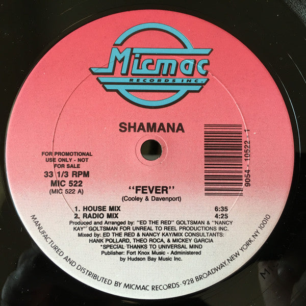 Shamana : Fever (12", Promo)