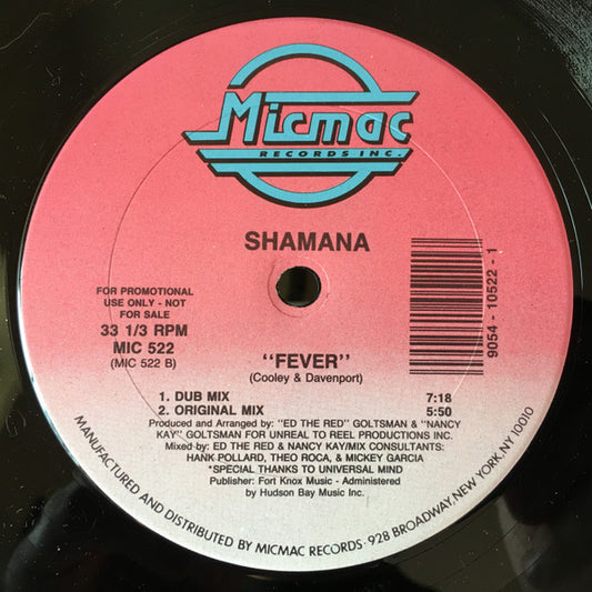 Shamana : Fever (12", Promo)