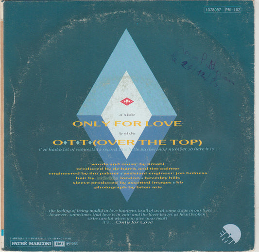 Limahl : Only For Love (7", Single)
