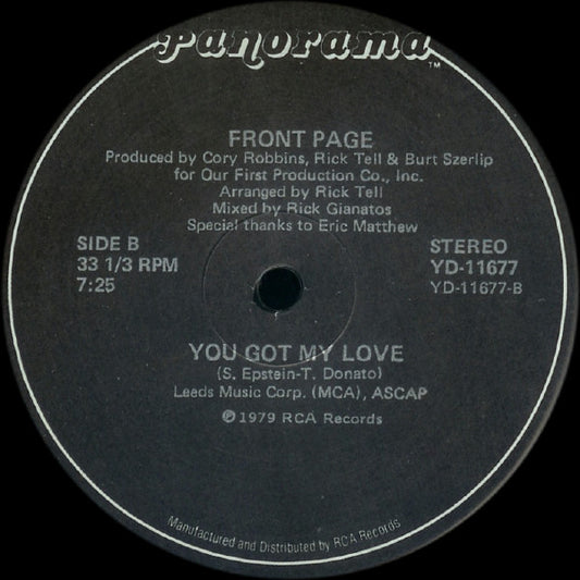 Front Page (2) : Love Insurance (12")