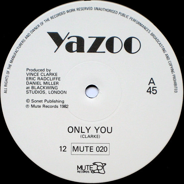 Yazoo : Only You (12", Single)