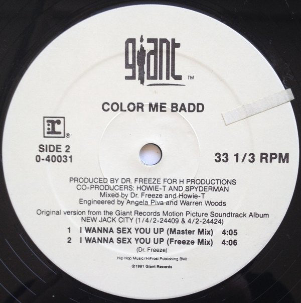 Color Me Badd : I Wanna Sex You Up (12", Maxi)