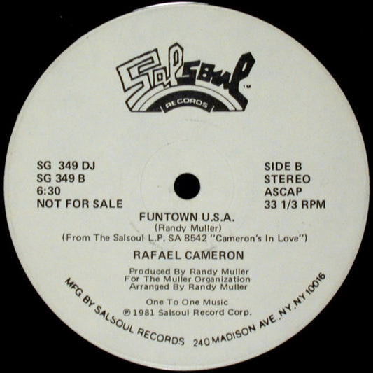 Rafael Cameron : Funtown U.S.A. (12", Single, Promo)