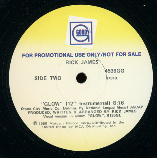 Rick James : Glow (12", Promo)