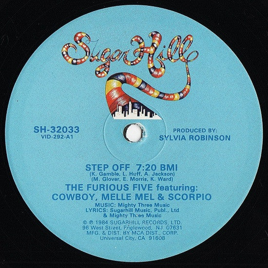 The Furious Five Featuring Cowboy, Melle Mel & Scorpio (3) : Step Off (12", 2nd)