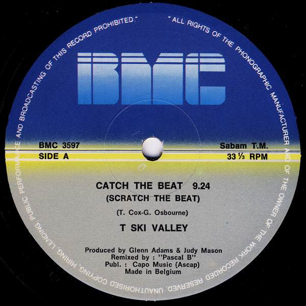 T-Ski Valley : Catch The Beat (Scratch The Beat) (12", Single)