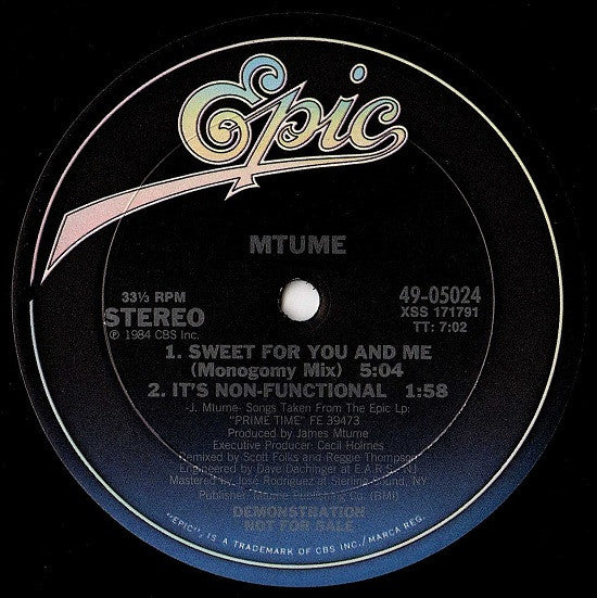 Mtume : You, Me And He (12", Promo)