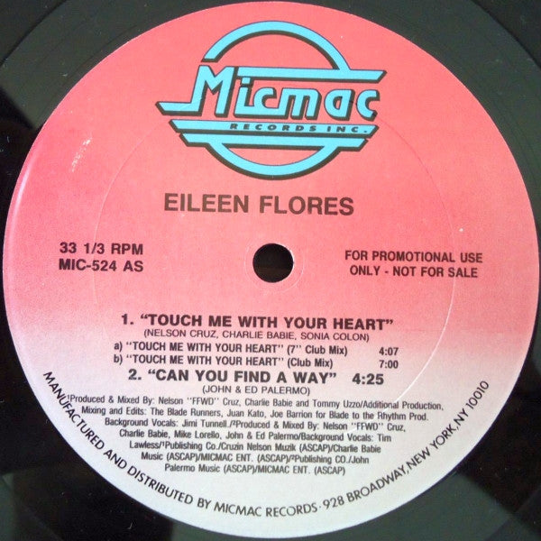 Eileen Flores : Touch Me With Your Heart (12", Promo)