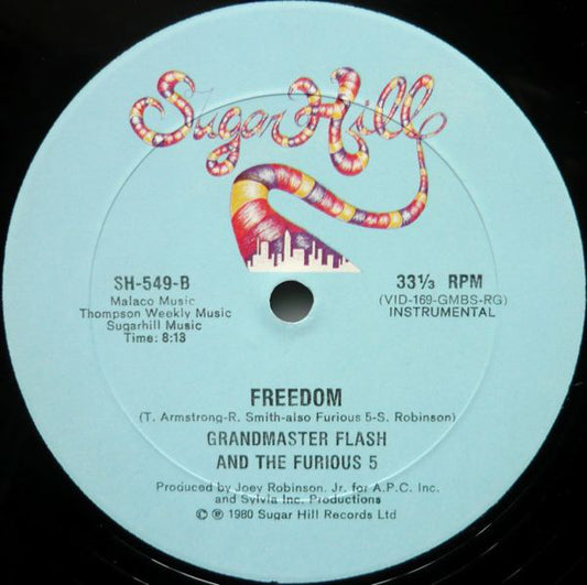 Grandmaster Flash And The Furious 5* : Freedom (12")