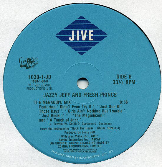 Jazzy Jeff And Fresh Prince* : The Magnificent Jazzy Jeff (12")