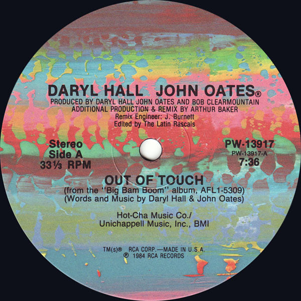 Daryl Hall John Oates* : Out Of Touch (12", Single)