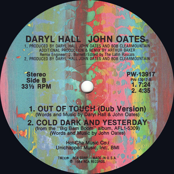 Daryl Hall John Oates* : Out Of Touch (12", Single)