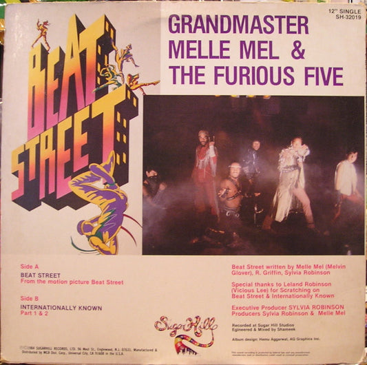 Grandmaster Melle Mel & The Furious Five : Beat Street / Internationally Known (12", Single)