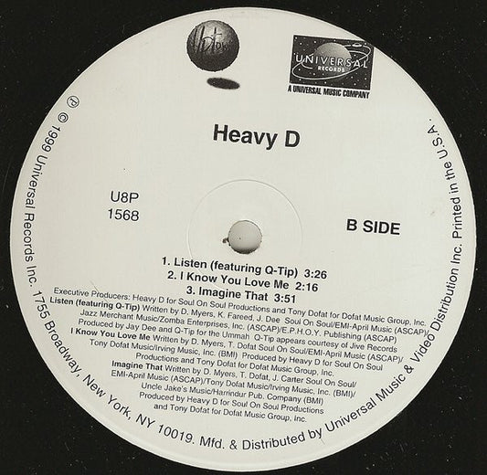 Heavy D : Heavy: Tracks From The Album (12", Promo, Smplr)
