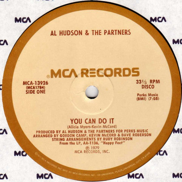 Al Hudson & The Partners : You Can Do It / I Don't Want You To Leave Me (12", Pin)