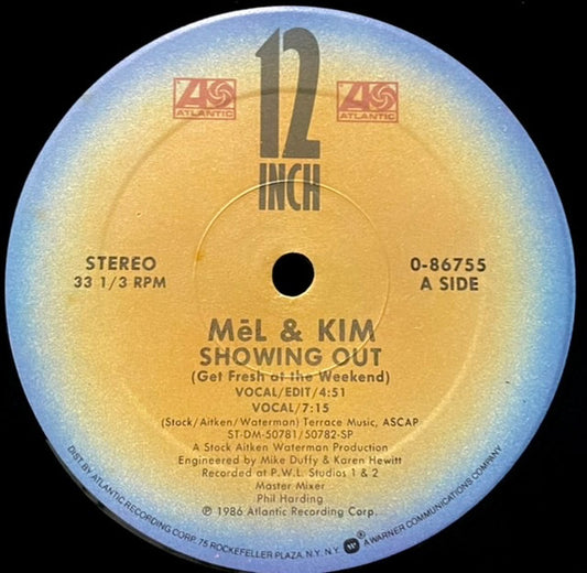 Mel & Kim : Showing Out (Get Fresh At The Weekend) (12", SP)