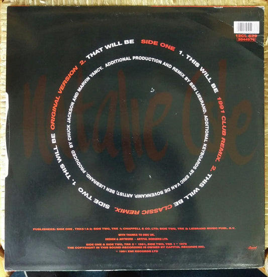 Natalie Cole : This Will Be (The Ben Liebrand Remix) (12")