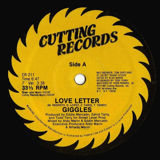 Giggles : Love Letter (12")