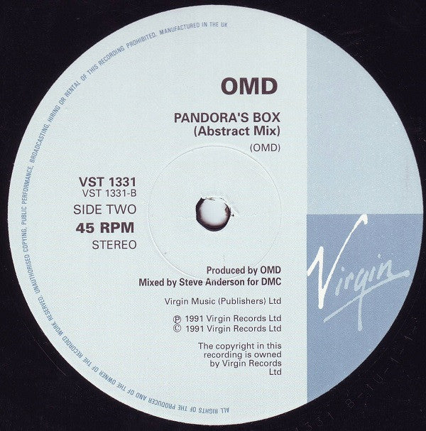Orchestral Manoeuvres In The Dark : Pandora's Box (12", Single)