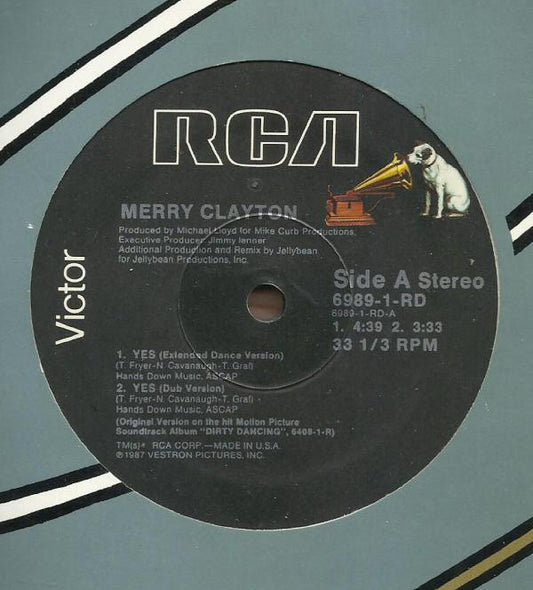 Merry Clayton / Bill Medley & Jennifer Warnes : Yes / (I've Had) The Time Of My Life (12")