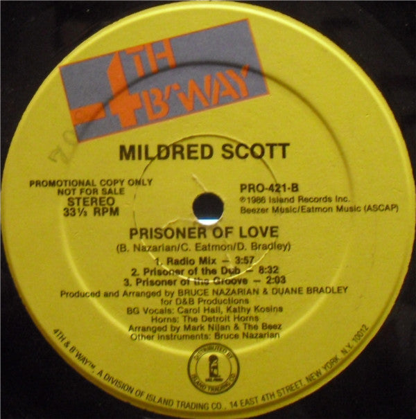 Mildred Scott* : Prisoner Of Love (12", Promo)
