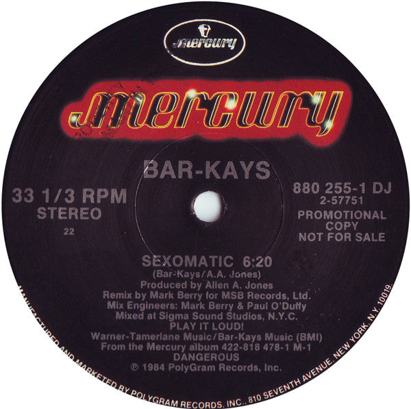 Bar-Kays : Sexomatic (12", Promo)
