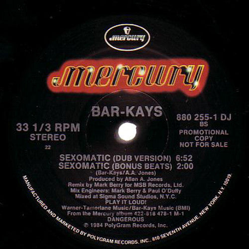 Bar-Kays : Sexomatic (12", Promo)