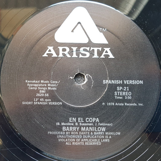 Barry Manilow : En El Copa (12")