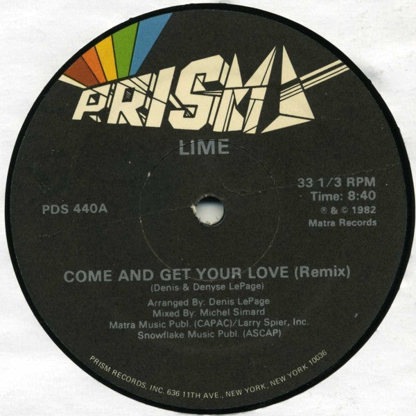 Lime (2) : Come And Get Your Love (12")