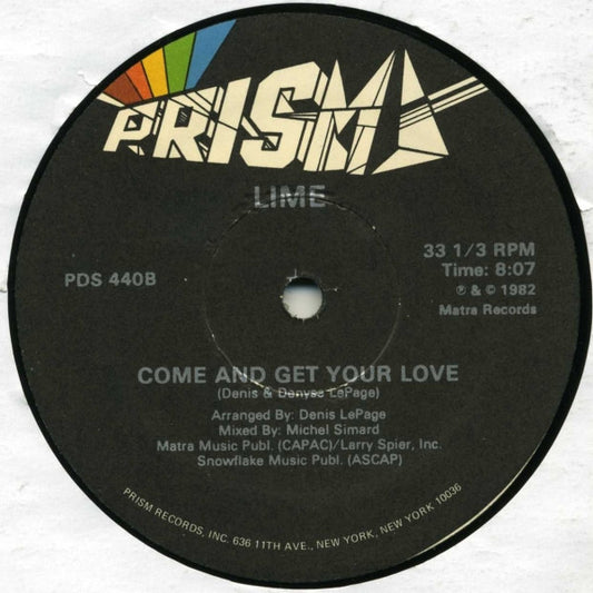Lime (2) : Come And Get Your Love (12")