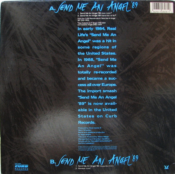 Real Life : Send Me An Angel '89 (12", Single)