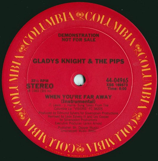 Gladys Knight And The Pips : When You're Far Away (12", Promo)