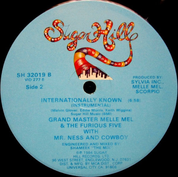 Grandmaster Melle Mel & The Furious Five With Mr. Ness & Cowboy : Internationally Known (12")